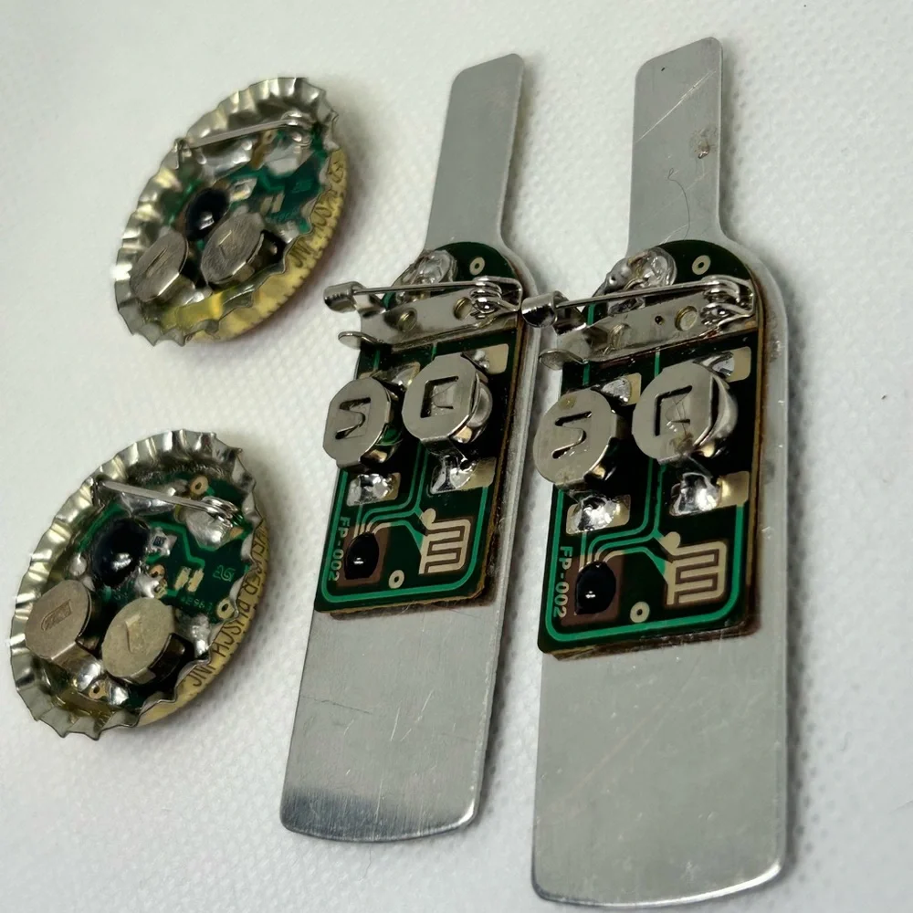 Bacardi Limon and Budweiser Bottle Cap Pins‎